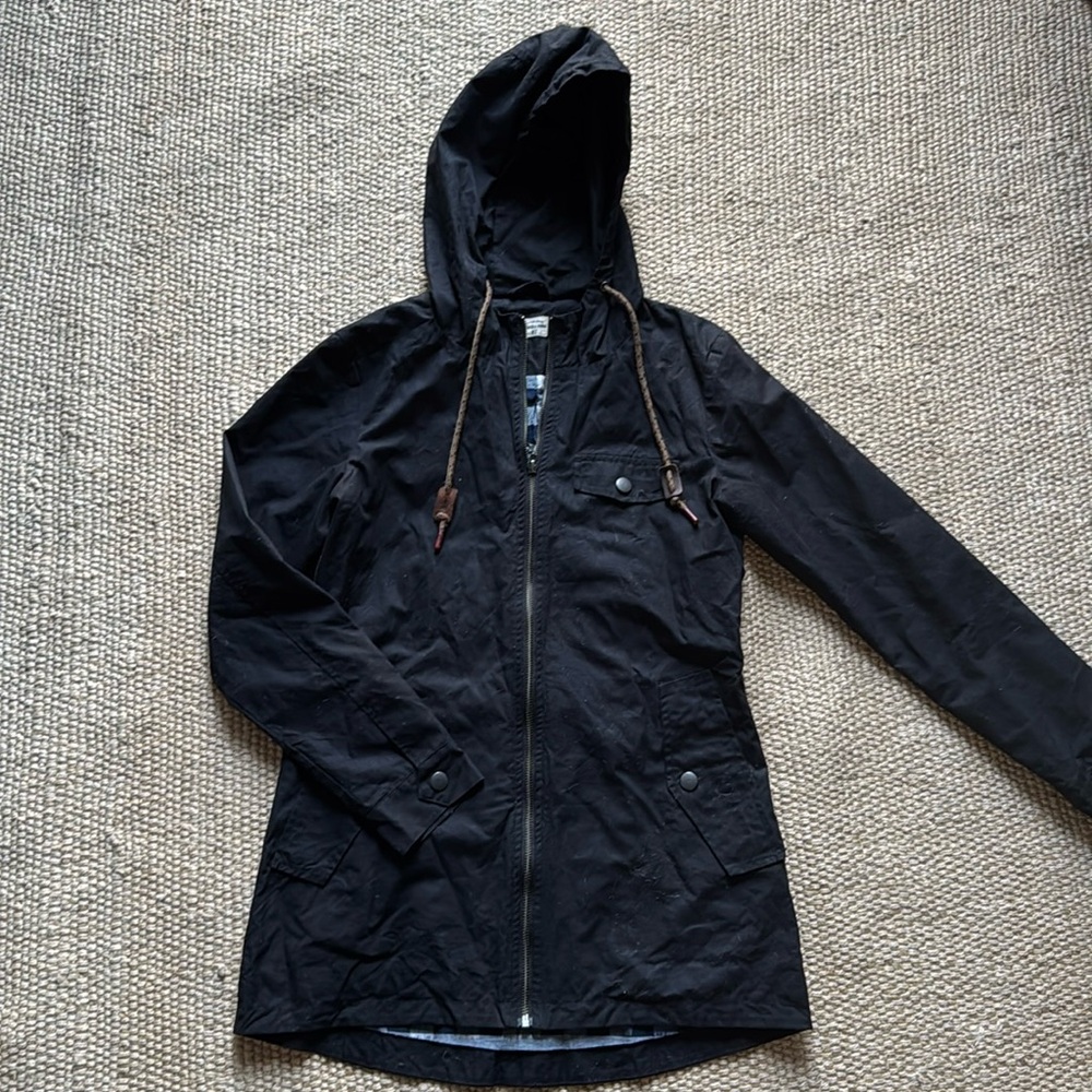 bridge & burn • coat waxed canvas rain jacket portland oregon black outdoor xs